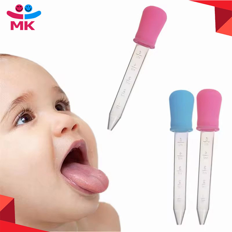 5ml Baby Silicone Dropper Medicine Feeder Pipettes Liquid Food Dropper Transfer Eyedropper with Bulb Tip Dispenser Medicine Dropper for Infants Newborns