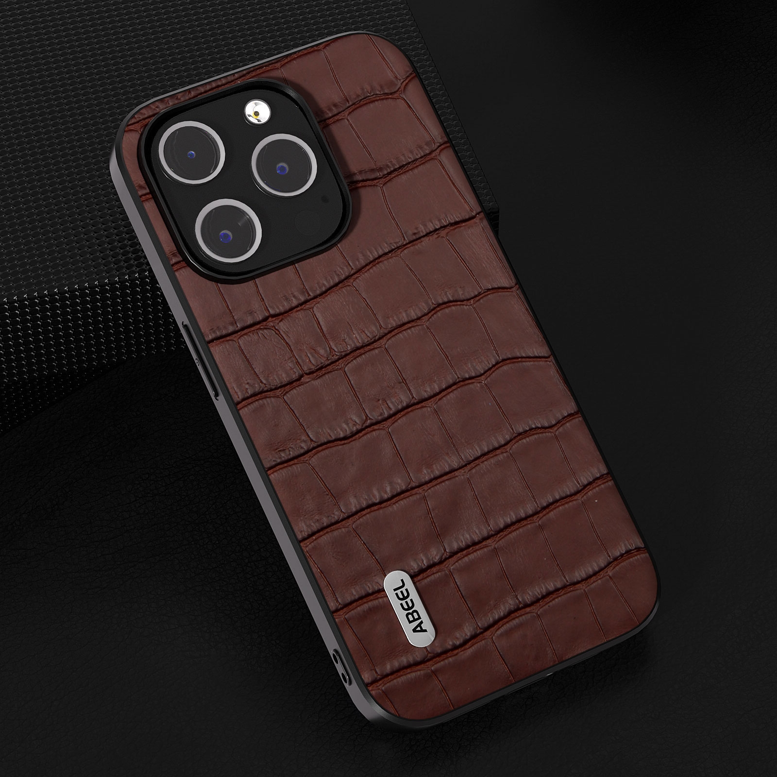 ABEEL Crocodile Texture Leather Phone Case For iPhone 15 Pro Max/iPhone 15 Pro/iPhone 14 Pro/iPhone 14 Pro Max. 
