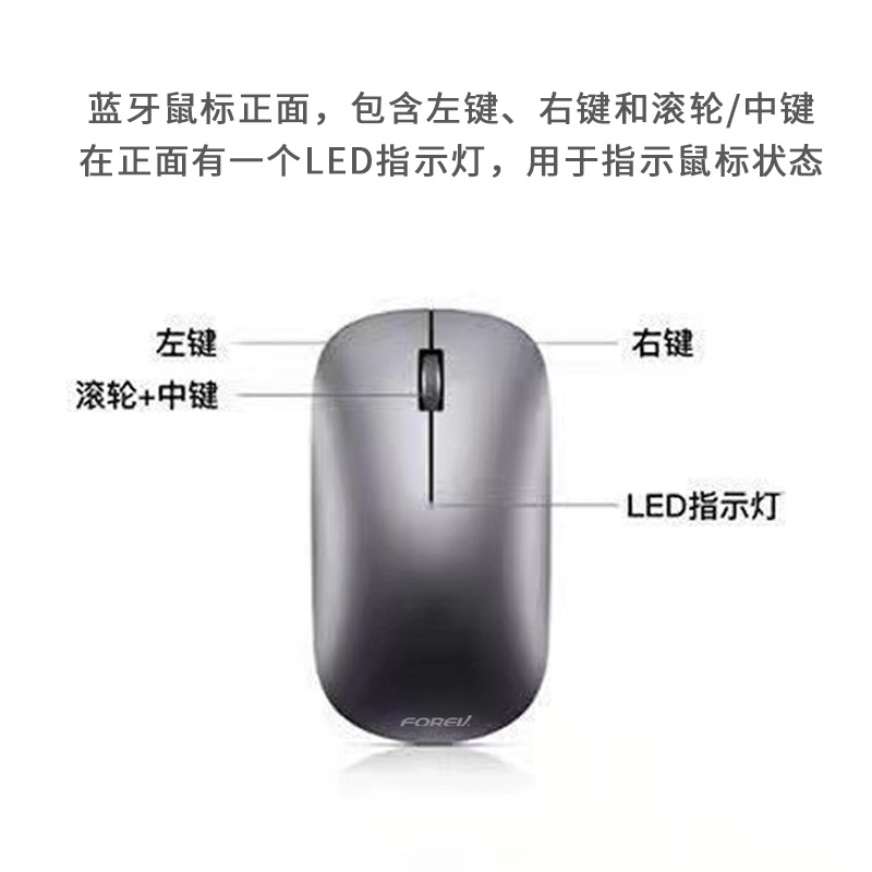 FV-988 Bluetooth Mouse Wireless Office Mouse Portable Computer Notebook Universal Applicable in Stock Wholesale. 