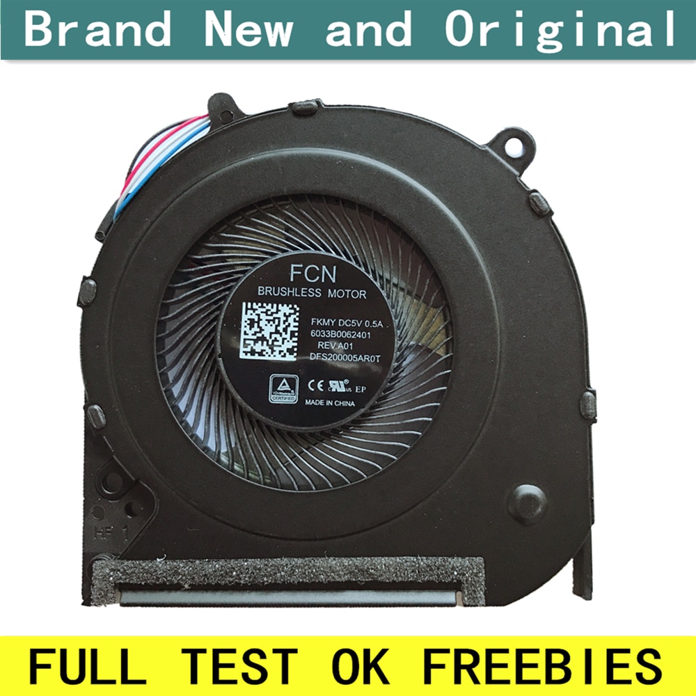 【2023NEW】New laptop CPU cooling fan Cooler Notebook PC for HP 14-CF 14-CK 14-CM 240 246 G7 240G7 246G7 6033B0062401 DFS200005AR0T FKMY