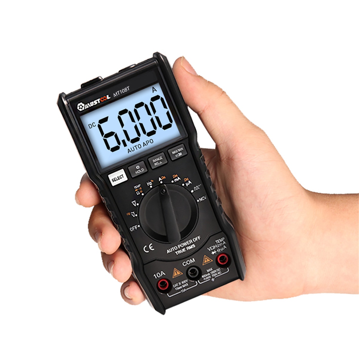 MUSTOOL MT108T Square Wave Output True RMS NCV Tature Tester Digital Multimeter 6000 Counts Backlight. 