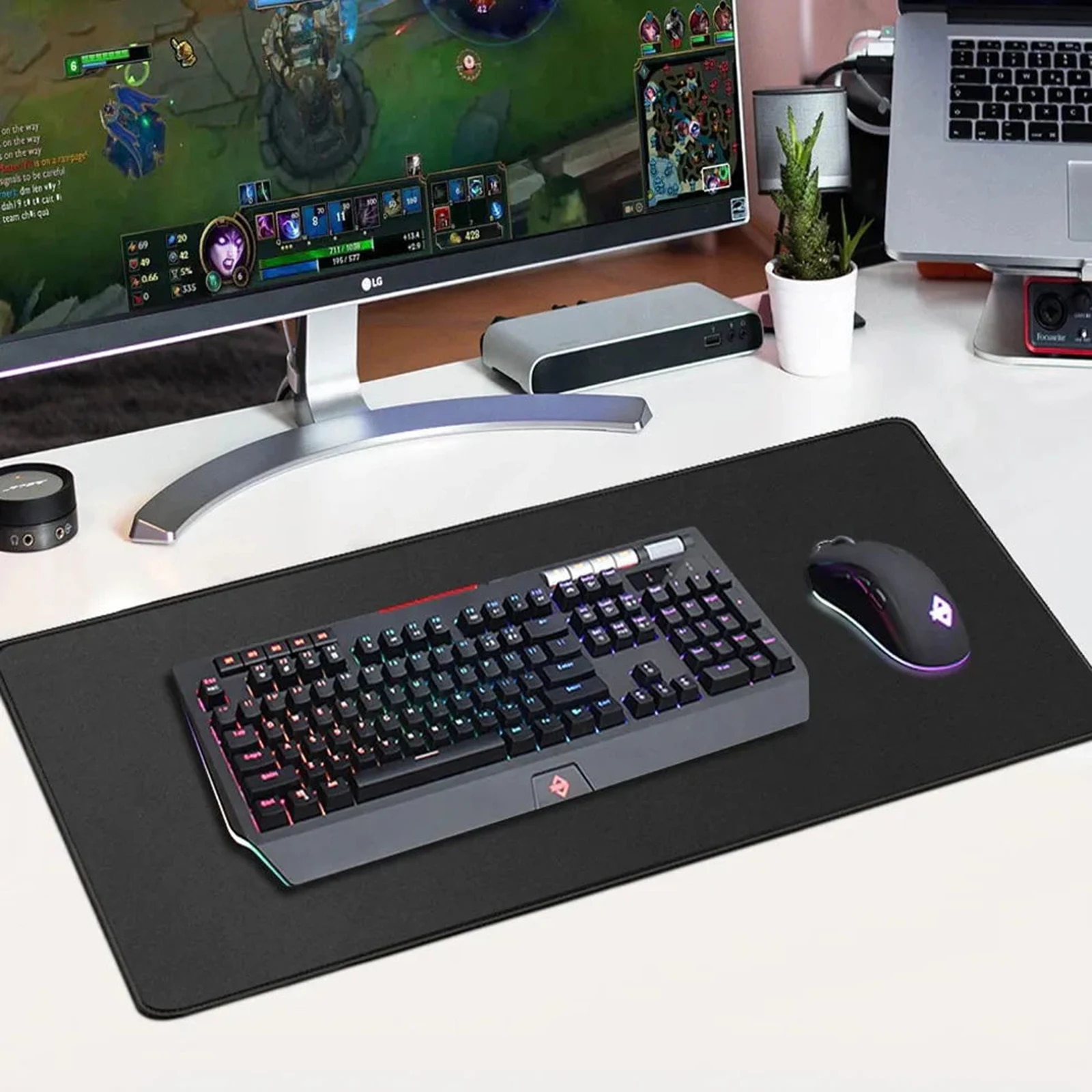 Desk Mat Black Mouse Pad Xxl Gaming Computer Mousepad Gamer Big Office Carpet Mause Pads PC Accessories Keyboard Pads Play Mats