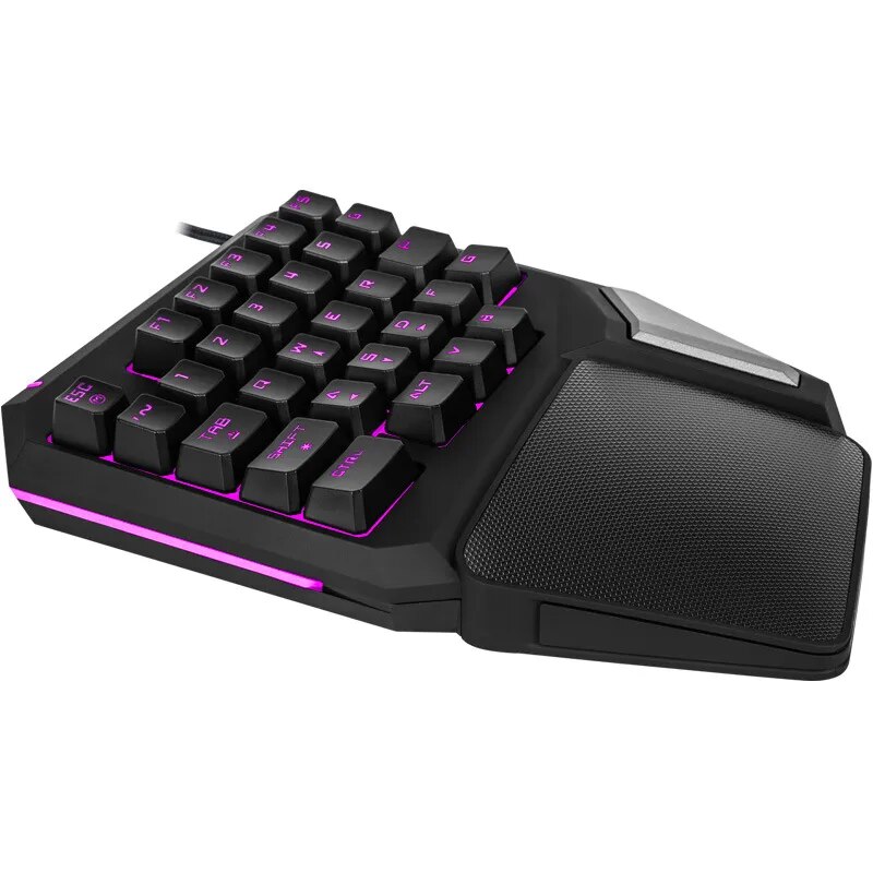 Left Hand Programmable Keys T9 Pro wired keypad Single Handed Game keyboard one hand Ergonomic Gaming Keypad For PUBG PC Laptop. 