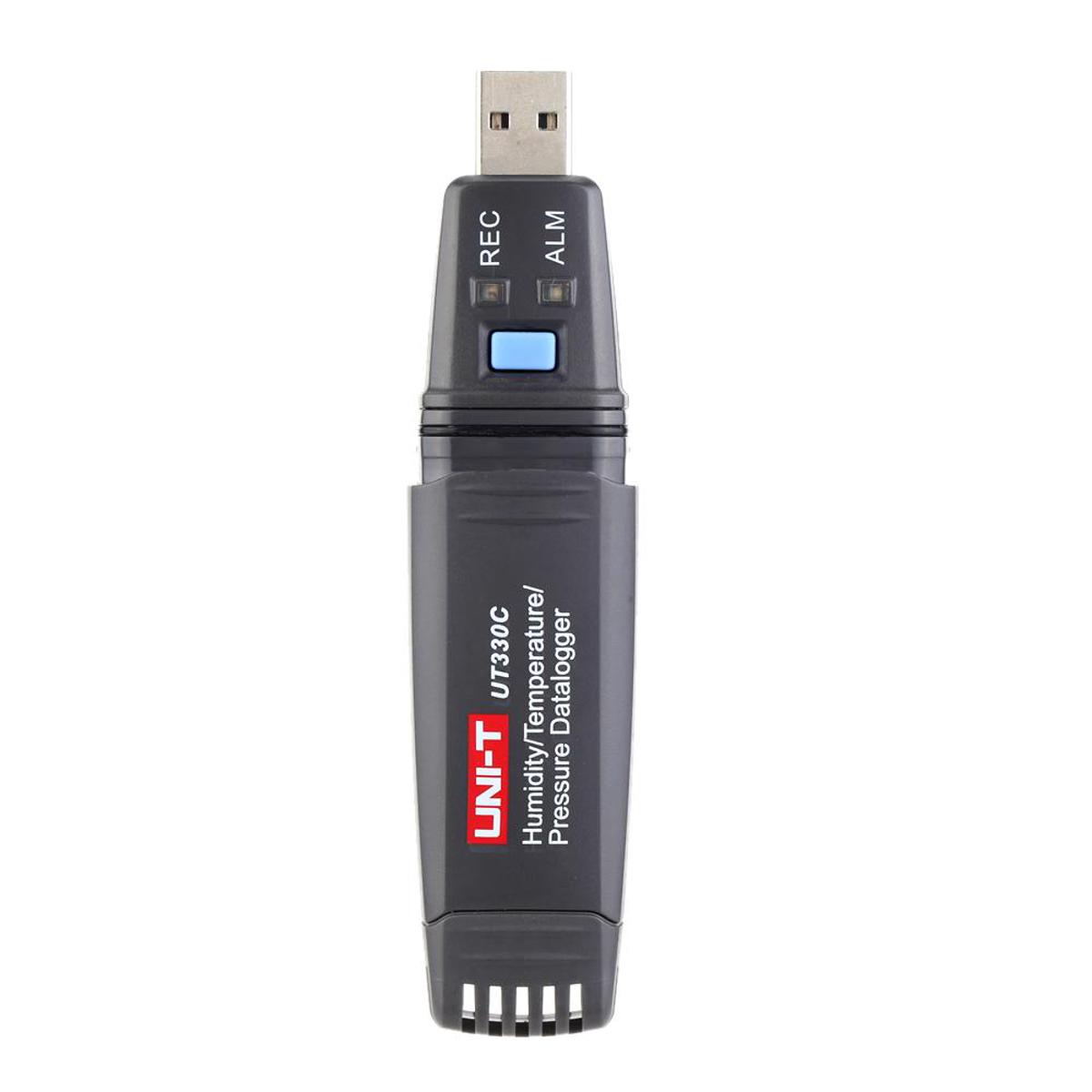UNI-T UT330C Mini USB Temperature Humidity Atmospheric Pressure Data Recording Logger Meter High-precision Ther-mo-meter Hygrometer Barometer PC Connecting