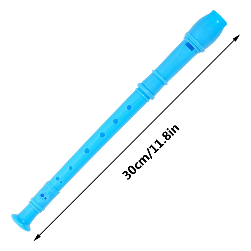 12 Pack 8 Hole Soprano Recorders Descant Flute with Cleaning Rod German Style for Beginner Graduation or Back to School