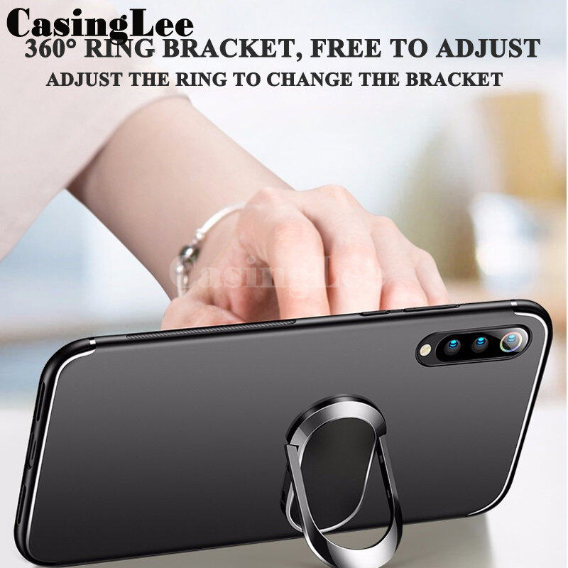 For itel A49 Play / A58 Lite Case Soft matte full Protector Shockproof Car Magnetic Holder Ring Phone Cover Casing hp itel A58 Lite / A49 Play Phone cases. 