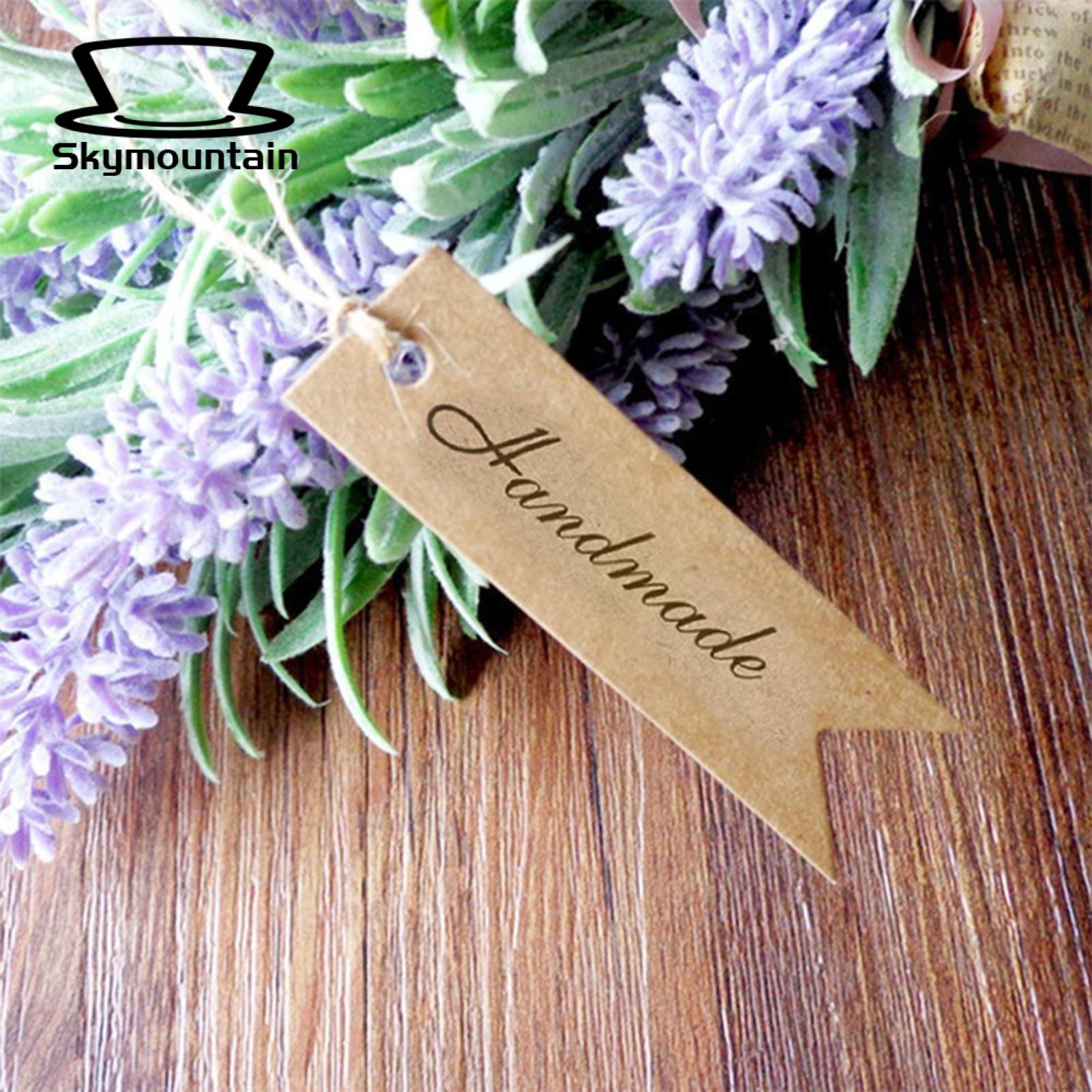 Skymountain Paper Tags Multi-purpose Handmade Gift Tags Thank You Paper Labels. 