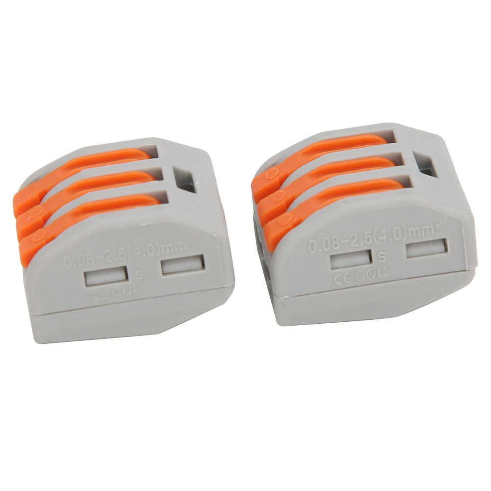 15 Pcs PCT-213 Connector Spring Terminal Block 3 Way Cable. 