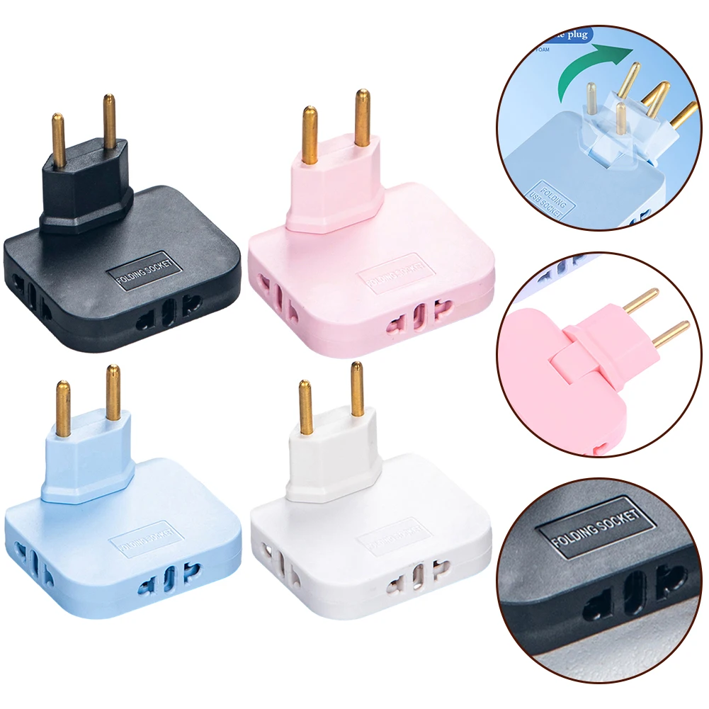 3 in 1 Mutli Plug Travel Adapter Socket (3 Power Socket) High Power EU Bangladesh Standard 180° Rotating Coverter Socket AC Adapter. 
