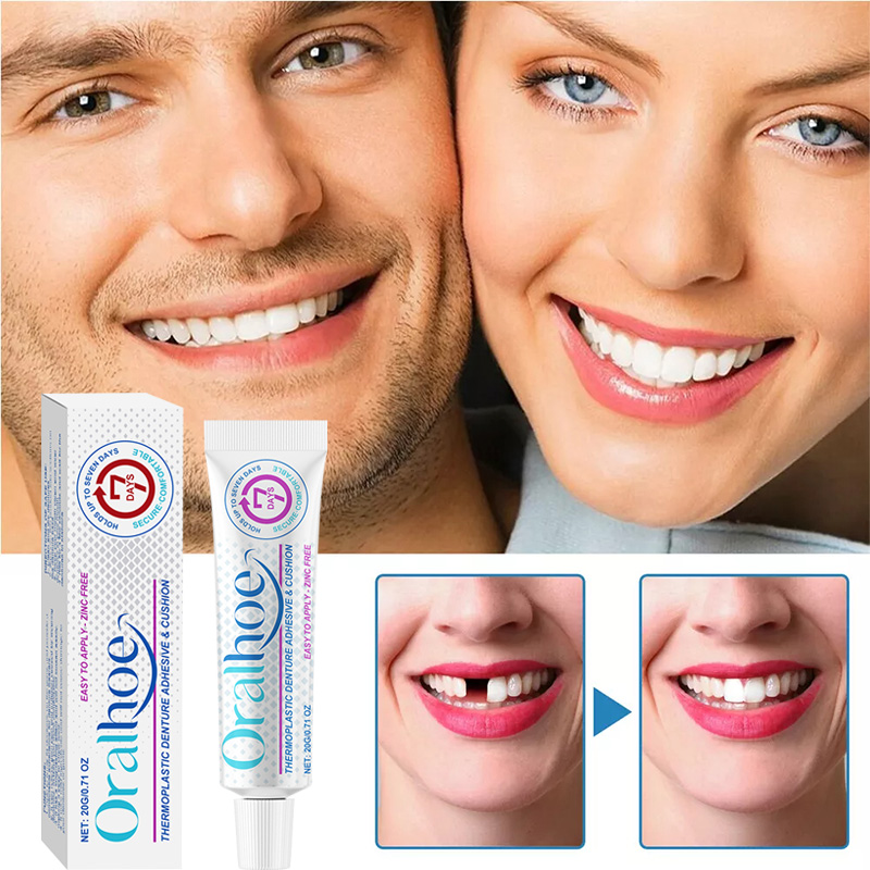 Comfort Denture Adhesives Glue Teeth Care Thermoplastic Denture Silicone Reline Kit Adhesive Cushion Friction Fixed Dentures. 