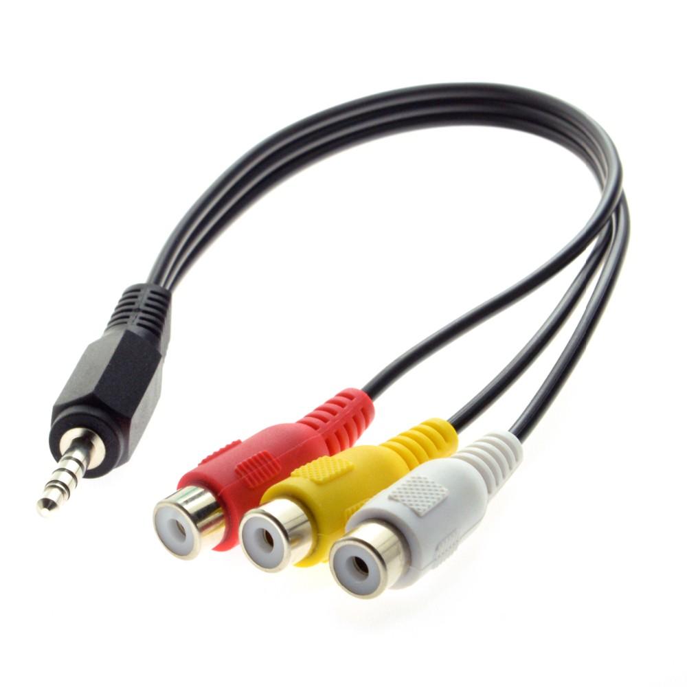 1:3 AV Cable For Connecting Android TV Box / Smart TV Box To CRT TV. 