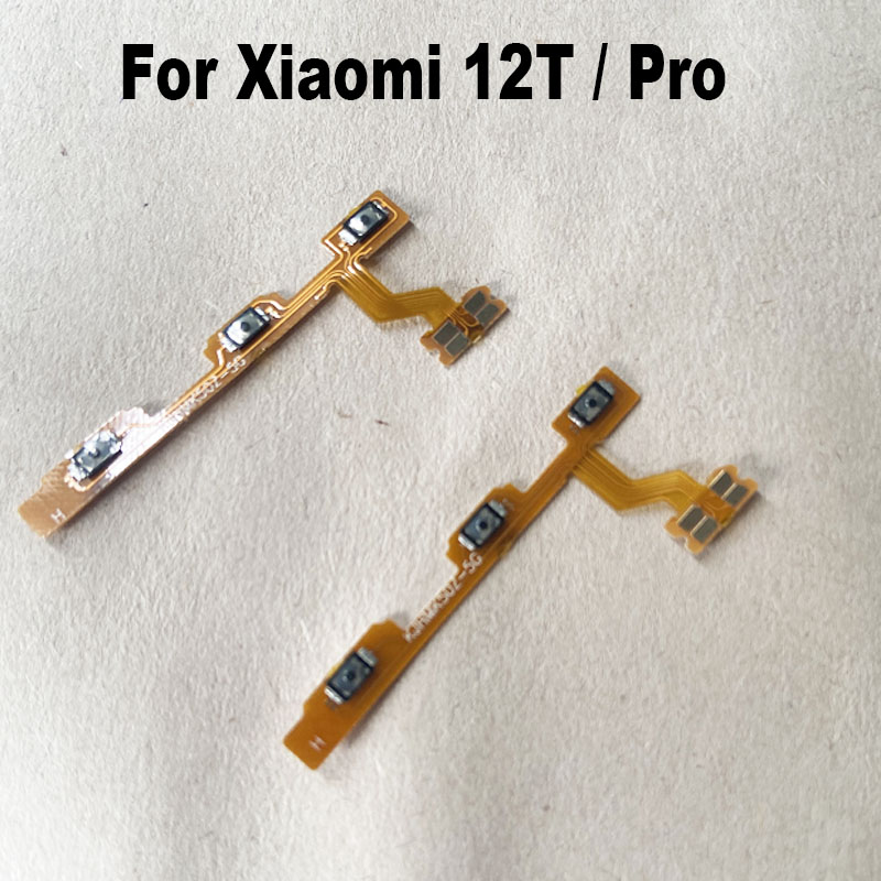 For Xiaomi 12T Pro Power Volume Buttons Flex Cable Power On Off Volume Button Key Flex Cable Replacement