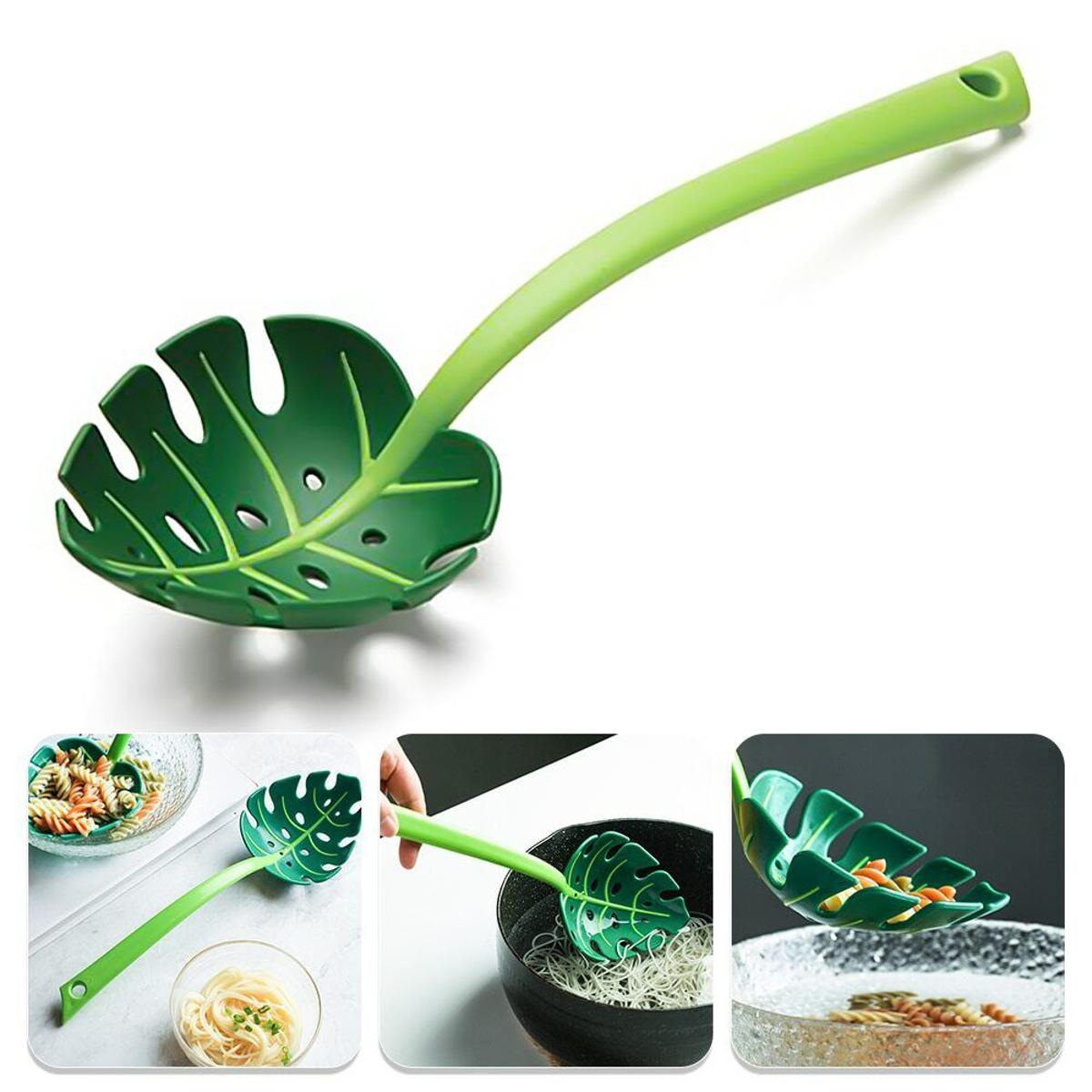 Big Size Jungle Leaves Style Multipurpose Spoon For Curry/Soup/Noodles/Sweets/Salad - Enhance Your Dining Experience With This Stylish Spoon
