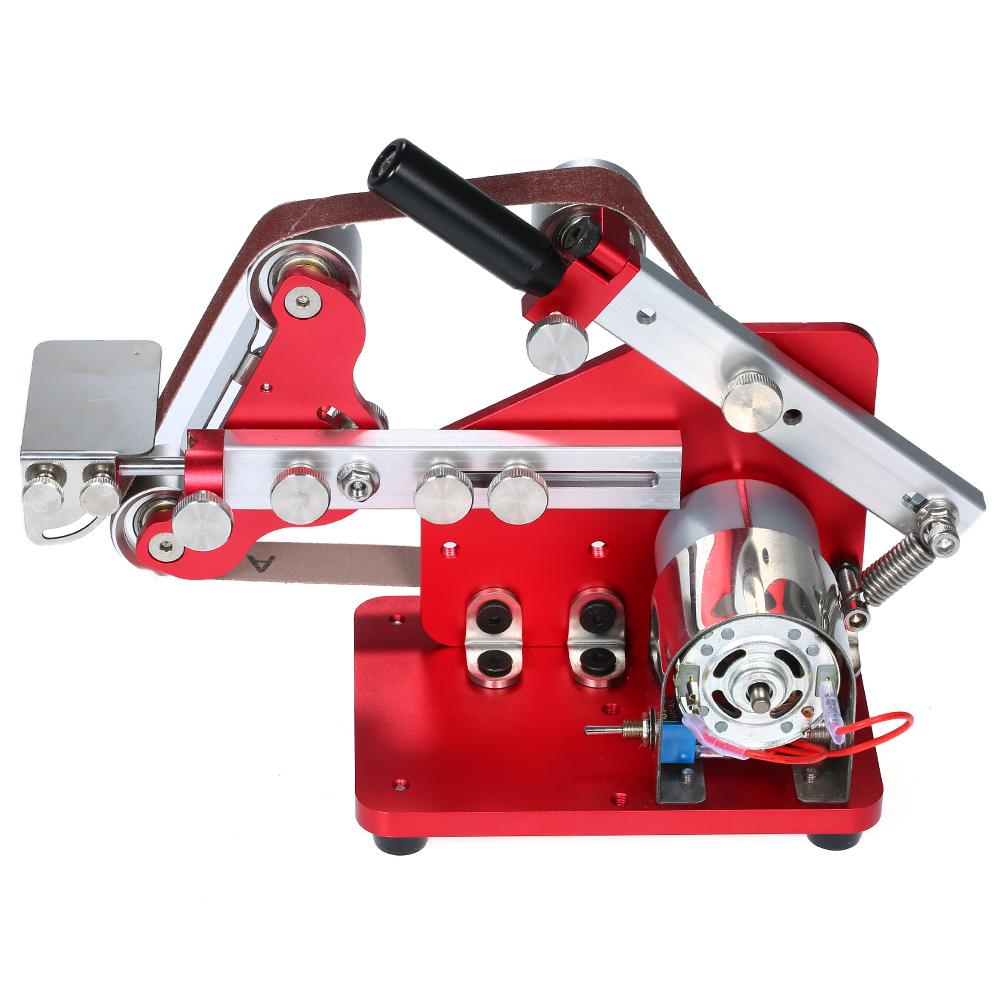 Mini Belt Sander Machine Multifunction Bench Sander Belt Machine 60W Electronic Micro Sander Polisher Grinder Portable DIY M-775 Table Polishing Sanding Machine US Plug. 