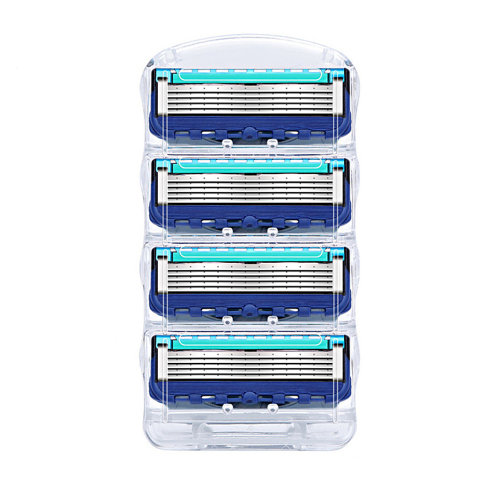 【Aesth Diary Store】（NEW）4Pcs/Set Ultra Thin Razor Blades Precise Stainless Steel Five Layer Shaving Fusion Power Blades for Shaver. 