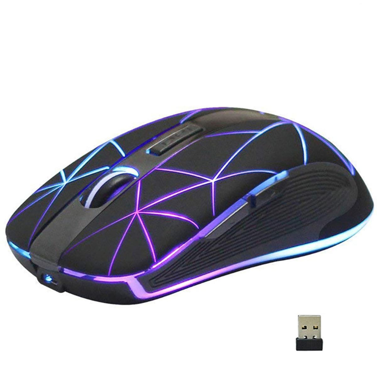 Rii RM200 2.4G Wireless Mouse 5 Buttons Rechargeable Mobile Optical Mouse With USB Nano Receiver,3 Adjustable DPI Levels For PC