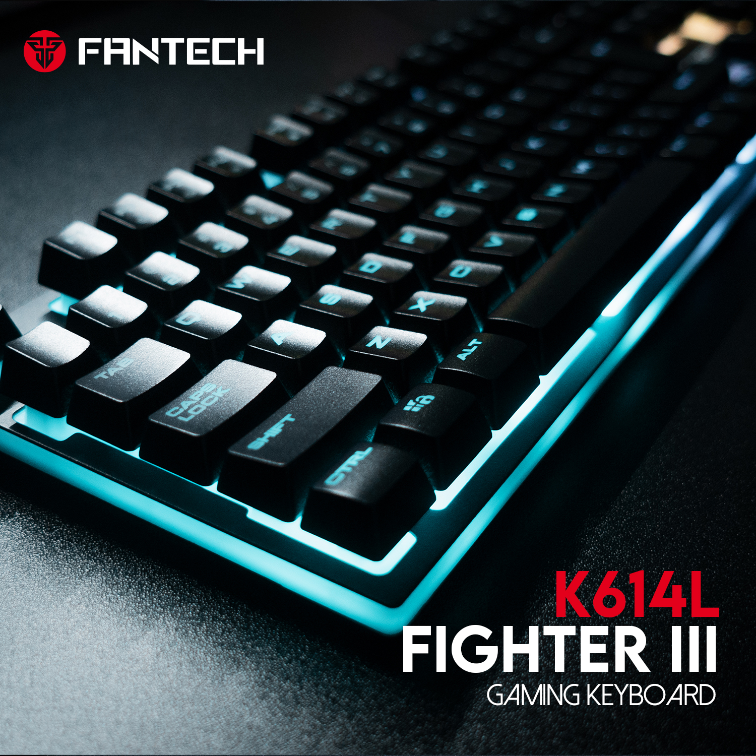 FANTECH K614L Fighter III RGB Membrane Gaming Keyboards 26 Keys & Anti-ghosting 104 Keys For Gaming Game. 