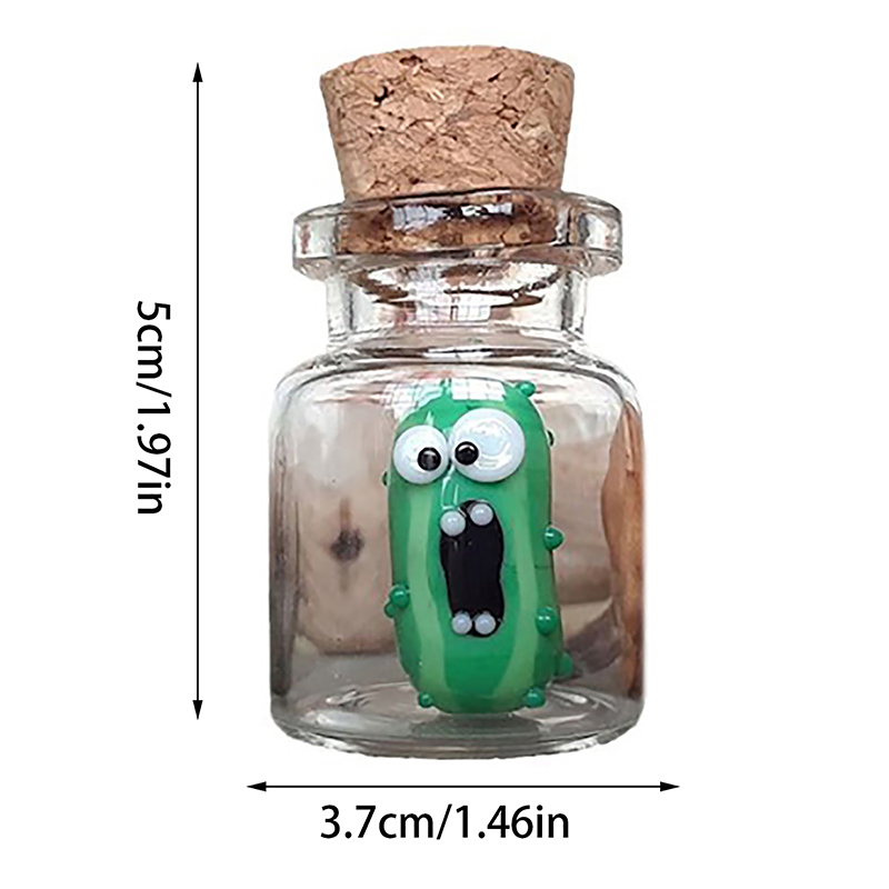 Miniature Glass Screaming Pickle In A Bottle Handmade Jars Of Screaming Pickle Sculpture Cute Tiny Pickle Mini Emotional Support Pickle Ornament For Pickle Lovers Party Home Decoration Fayshow. 