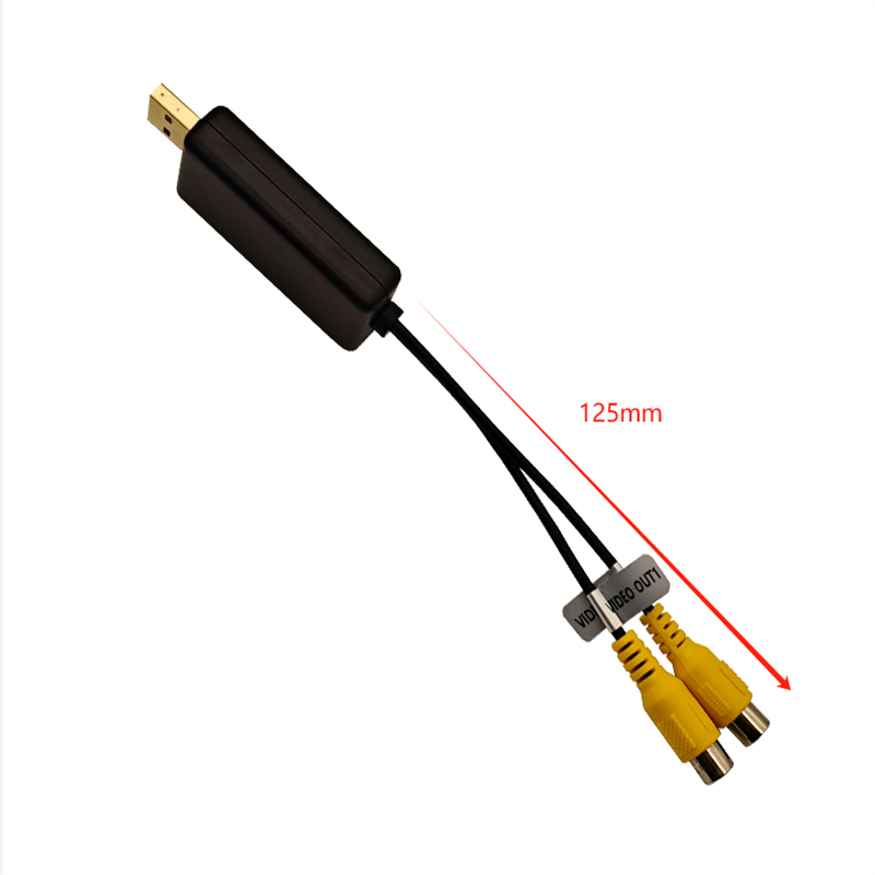 USB to Cvbs Video output Adapter to RCA interface Cable usb input 2 port vedio outbut to Car Radio Accessories Android TV Player. 