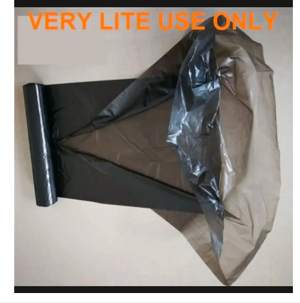 Garbage/Dustbin/Thrashbin black poly/bag - 50peice roll, 35liter. 