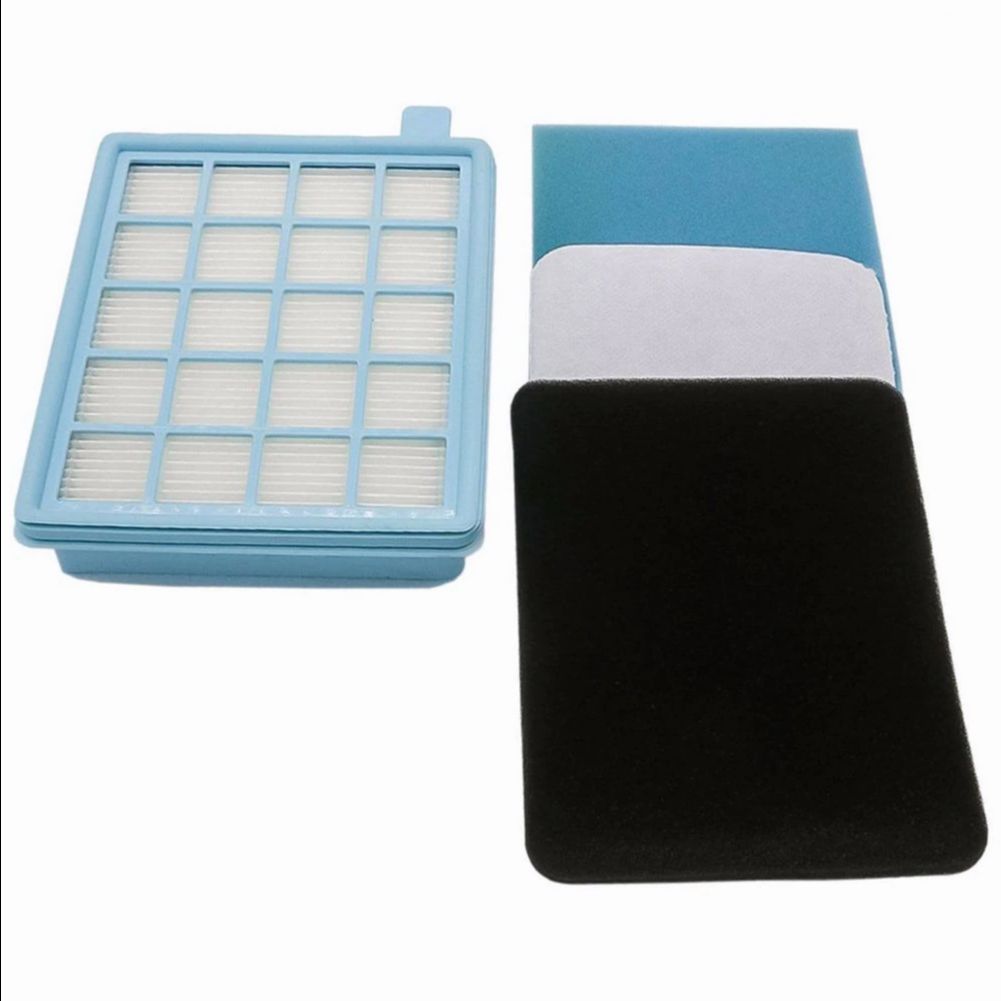 Filter set for Philips PowerPro Active and Compact vacuum cleaner. (Comparable with FC8058 / 01)-Multi. 