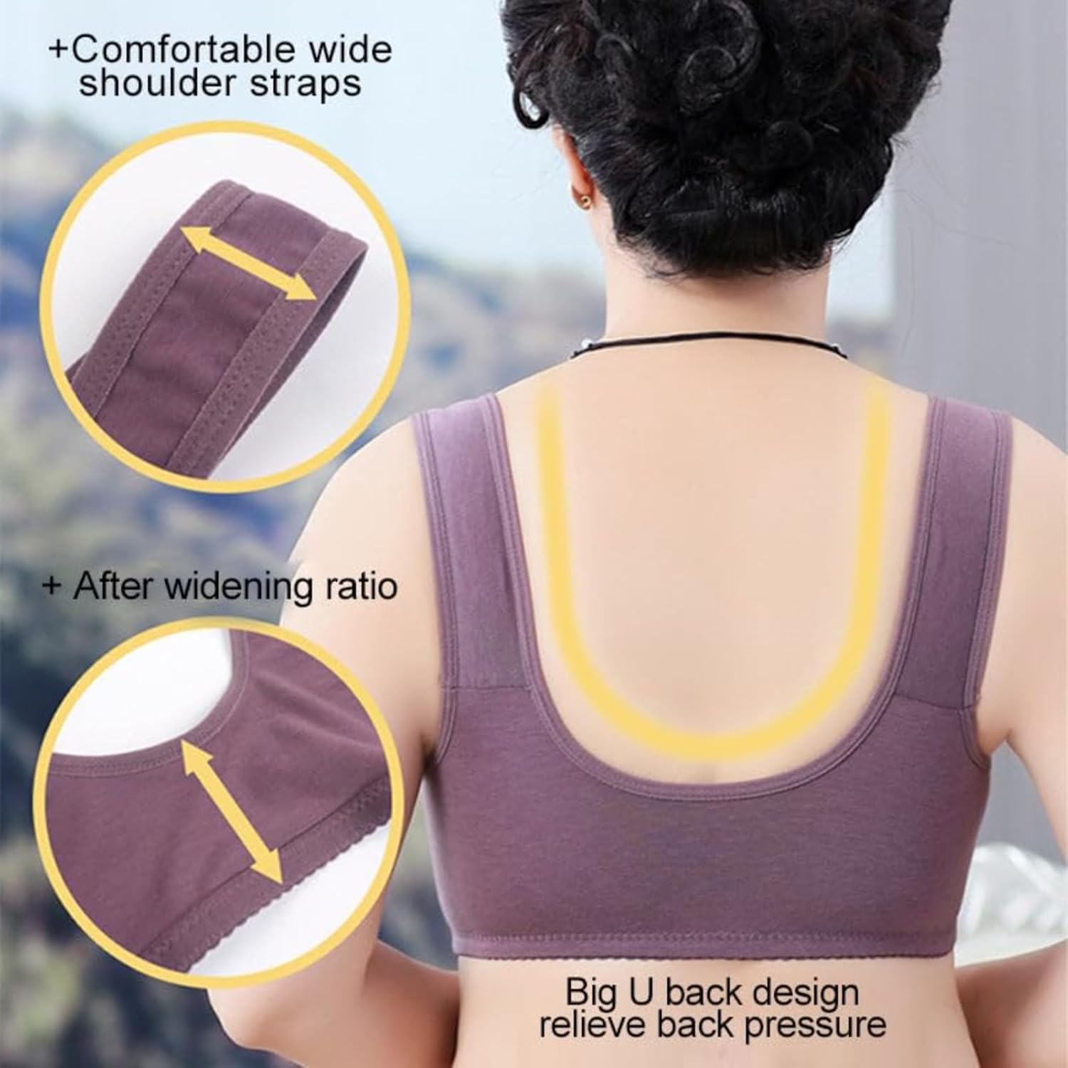 Rosy Fair Front Closure Bra for Seniors - Elegant and Comfortable Design. 