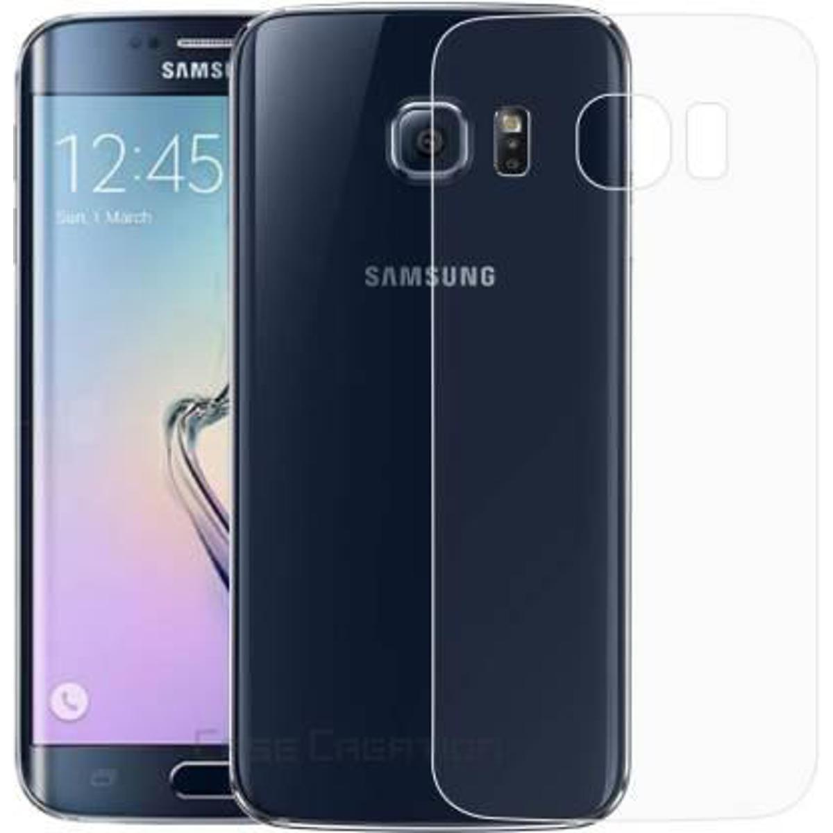 Samsung Galaxy S6 Edge 3D Crystal Clear Back Skin Rear Screen Guard Protector Sticker Protective Film(Gel/Jell Poly) Samsung Galaxy S6 Edge Mobile Skin  (3D Real Transparent Skin Glossy Finish)