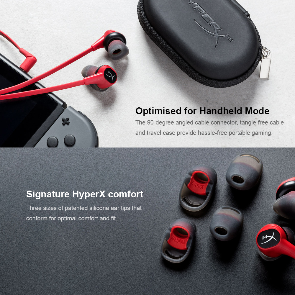 Kingston HyperX Cloud Earbuds Gaming Headset Portable Earphone with Microphone Immersive in Game. 