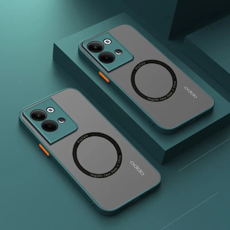 For Magsafe Wireless Magnetic Charging Case For Oppo Reno 9 6 7 8 10 Pro Plus 7z 8z 8T 4Z 6Z 7 8 Lite Cover On Reno 8 5G Cases. 