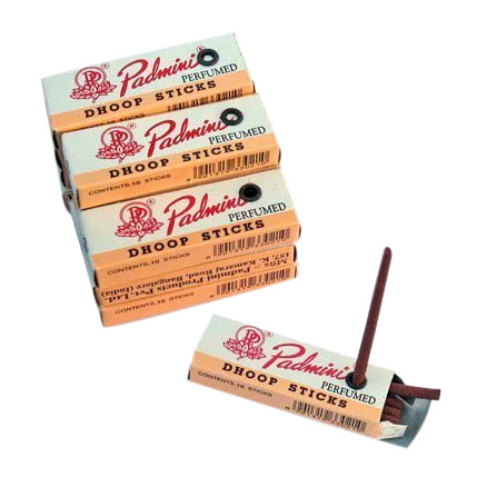 Padmini Dhoop Sticks - 12 Boxes of 10 Sticks Each - 2inch Regular Small Size. 