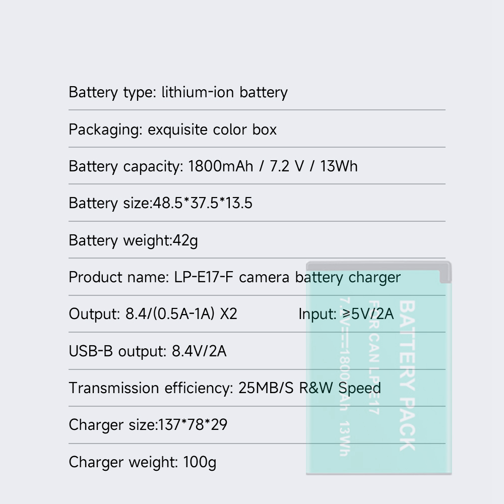 1800mAh LPE17 LP E17 LP-E17 Battery +LCD USB Charger For Canon EOS RP 200D M3 M6 750D 760D T6i T6s 800D 8000D Kiss X8i Camera. 