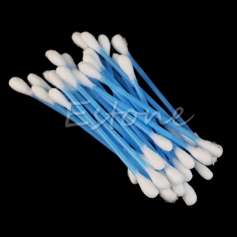 【NEW】 100Pcs New Disposable Cotton Swab Applicator Q-Tip Swabs Plastic Handle Sturdy #UY283#. 