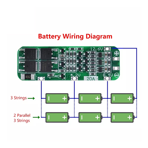 3s BMS 20A Lithium-Ion 18650 Battery Charger PCB BMS Protection Board 12.6V. 