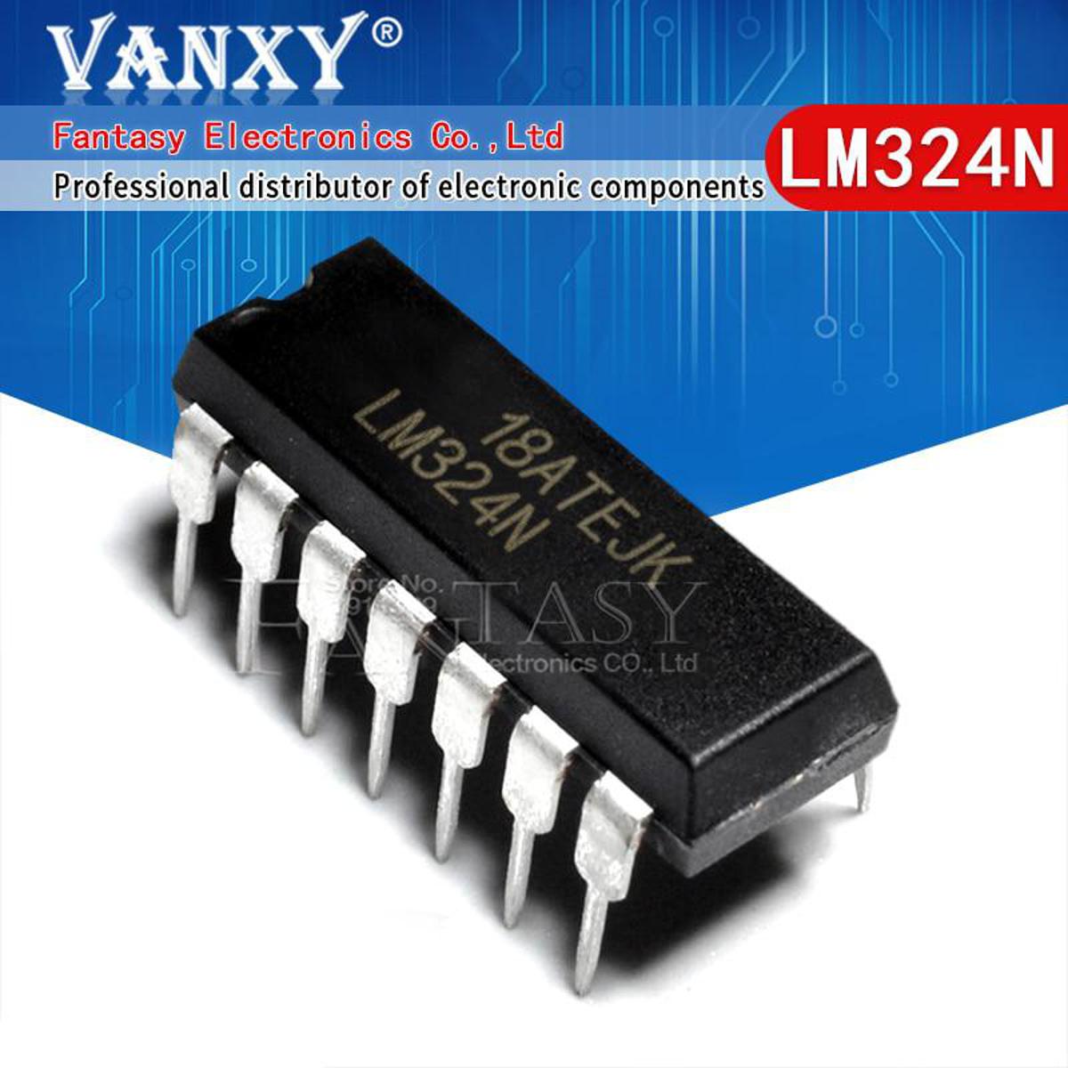 5Pcs- CHINA LM324 LM324N Qua-druple Oper-ational Amplifiers OPAMP IC DIP 14 Package LM 324 Low Power Qu-ad Op-Amp Electrical Circuitry & Parts