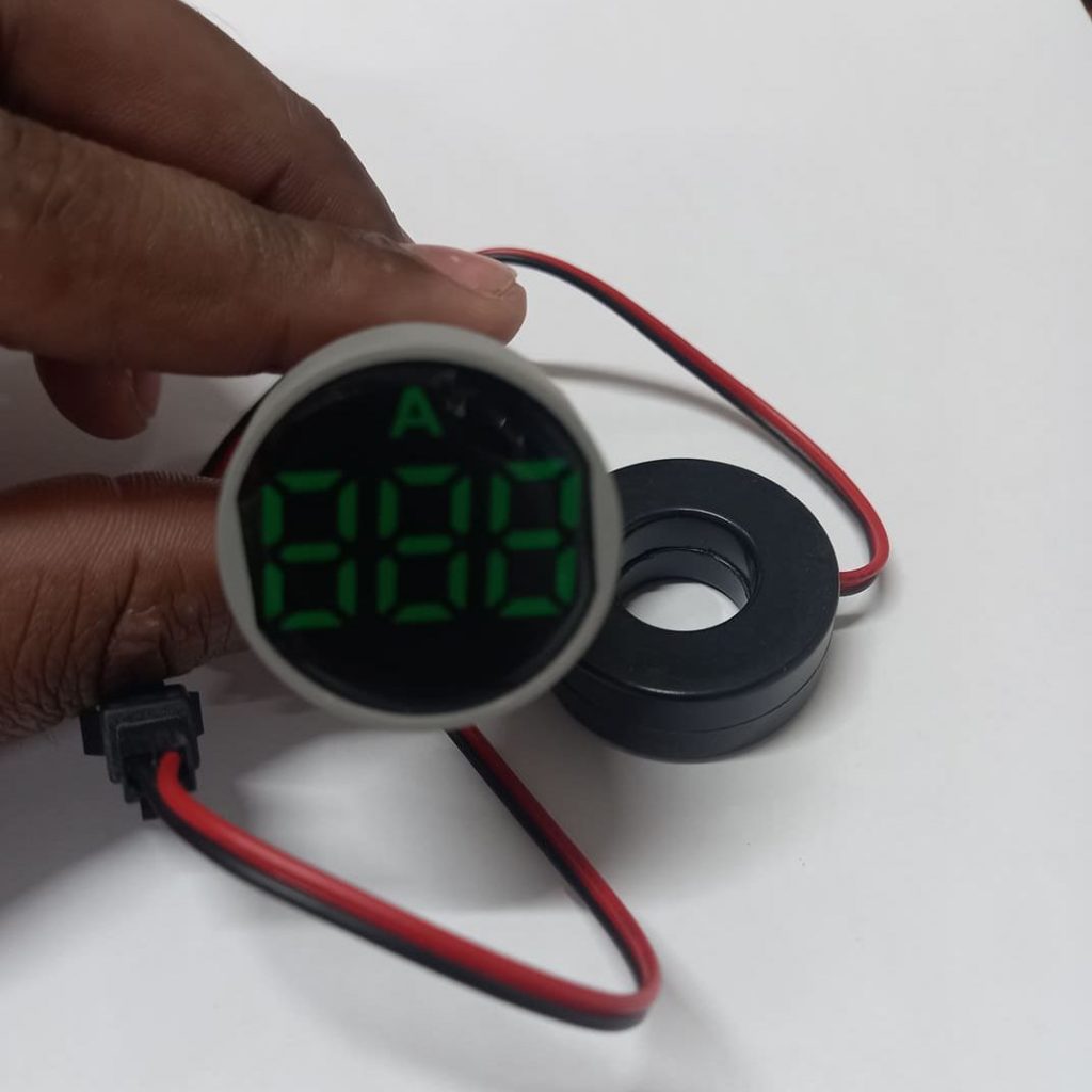 CT With AMP Meter 22mm 100A Digital Ampere Meter 22mm Round Amp Meter AC 01-100A LED Digital Display Amp Meter With Current Transformer Tools Sets. 