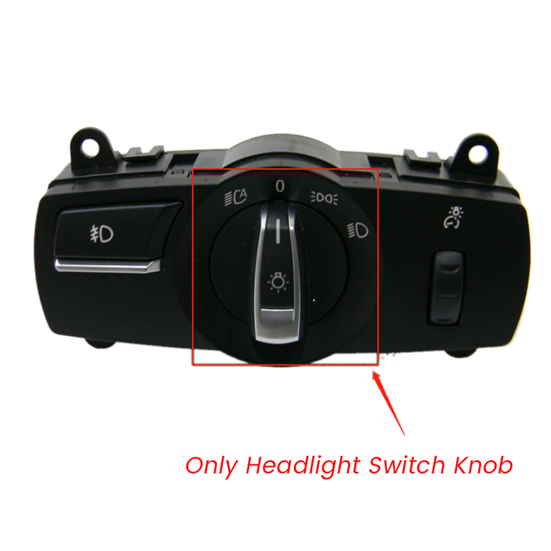 1 PCS Car Headlight Control Switch Knob ABS 61316803962 for BMW F01 F02 F07 F10 F06 F12 F13 F25 Head Light Lamp Operation Lighting