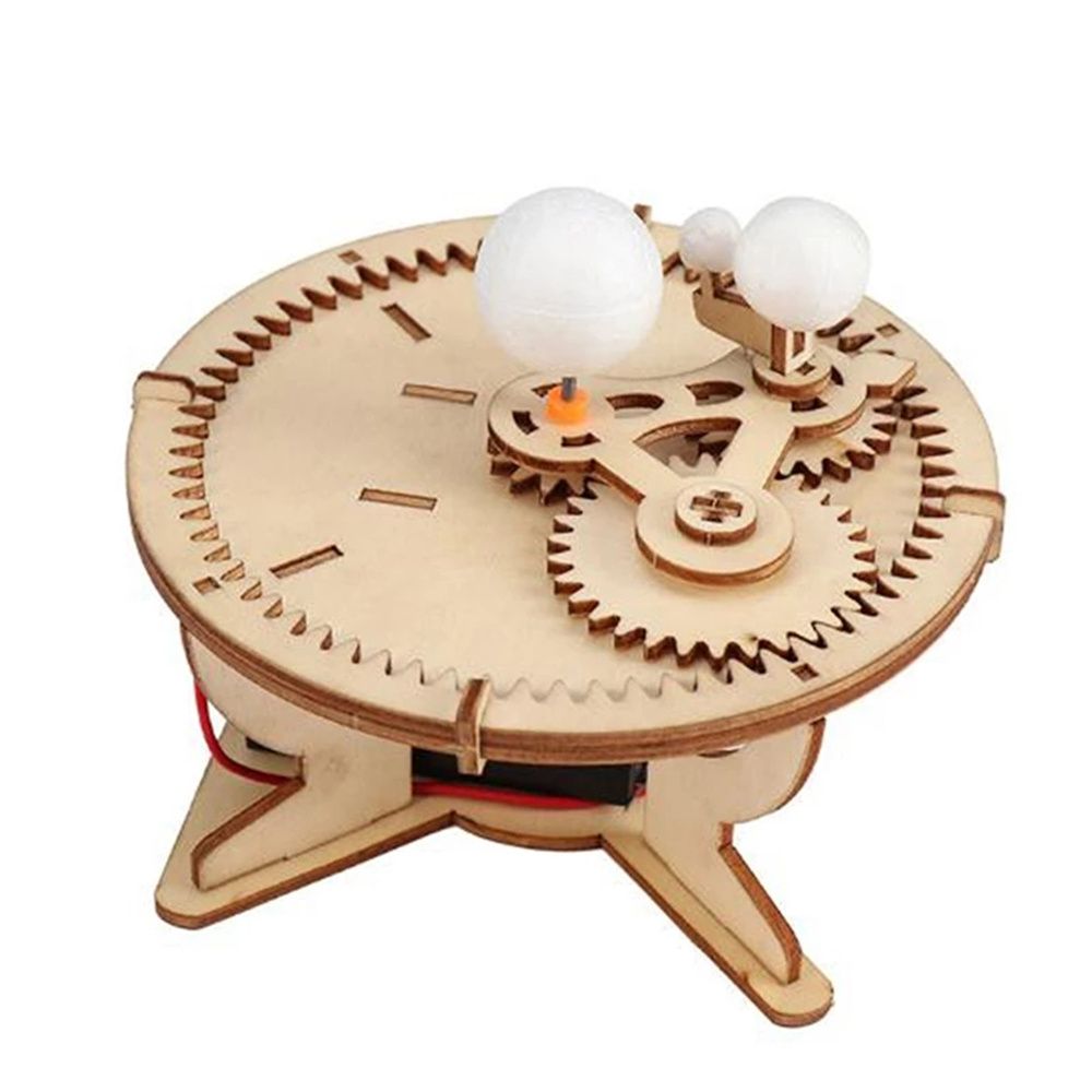 Creative DIY Electronic Kit Early Learning Inventions Fans Laboratory Equipment Brain-training Science Educational Function Principle Toys Solar System Model Electric Solar System Toys Technology Making Toys Sun Earth Moon Planet. 