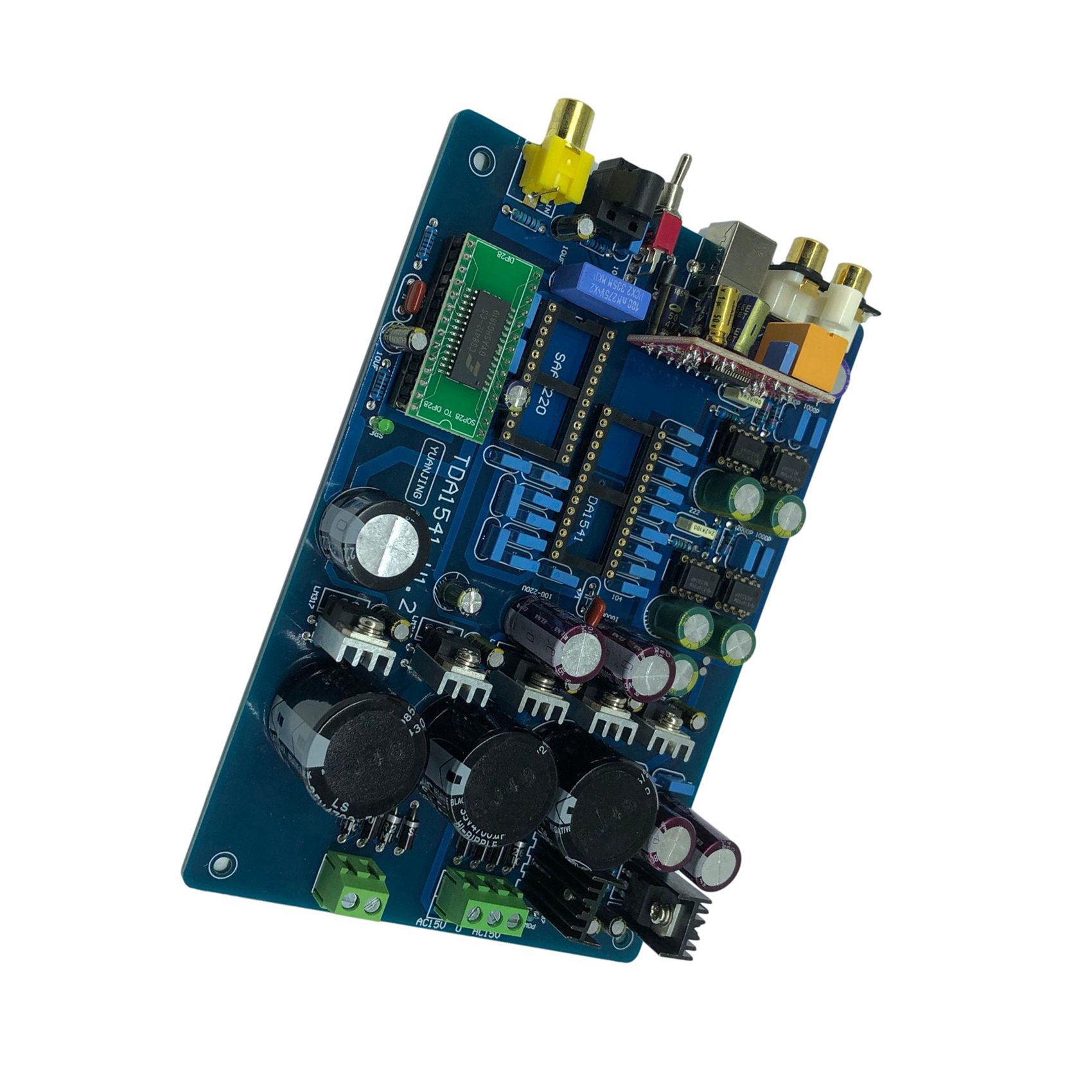 CYJ-TDA1541 Coaxial Decoder Board (Excluding TDA1541 and SAA7220 IC). 