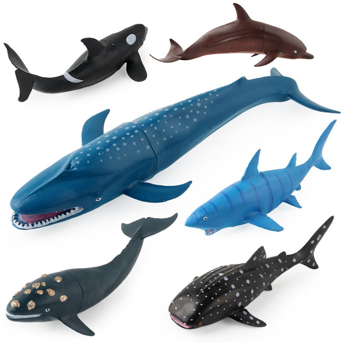 Shark and hot sale whale toys