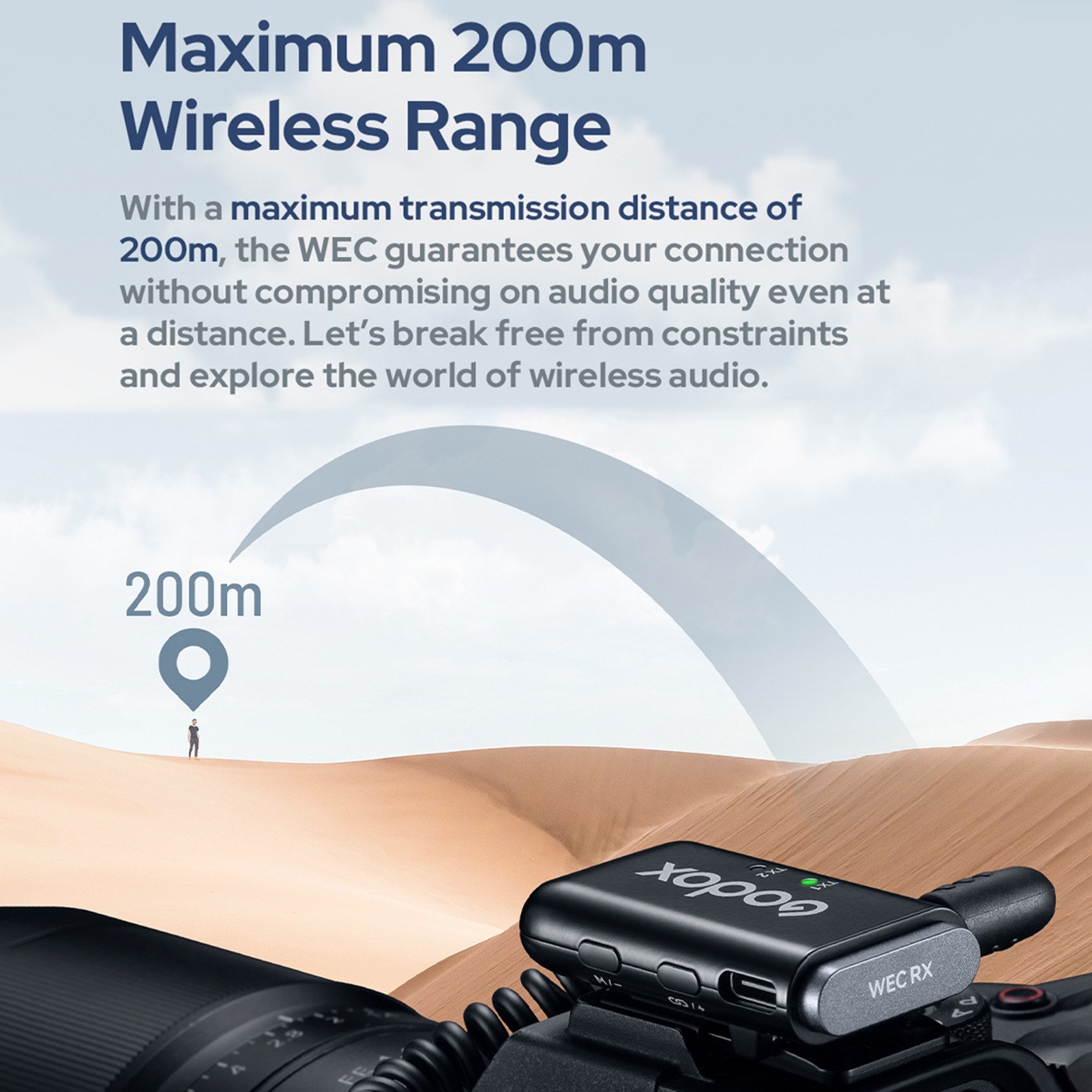 Godox WEC Kit2 One-Trigger-Two 2.4G Wireless Microphone System Clip-on Microphones. 