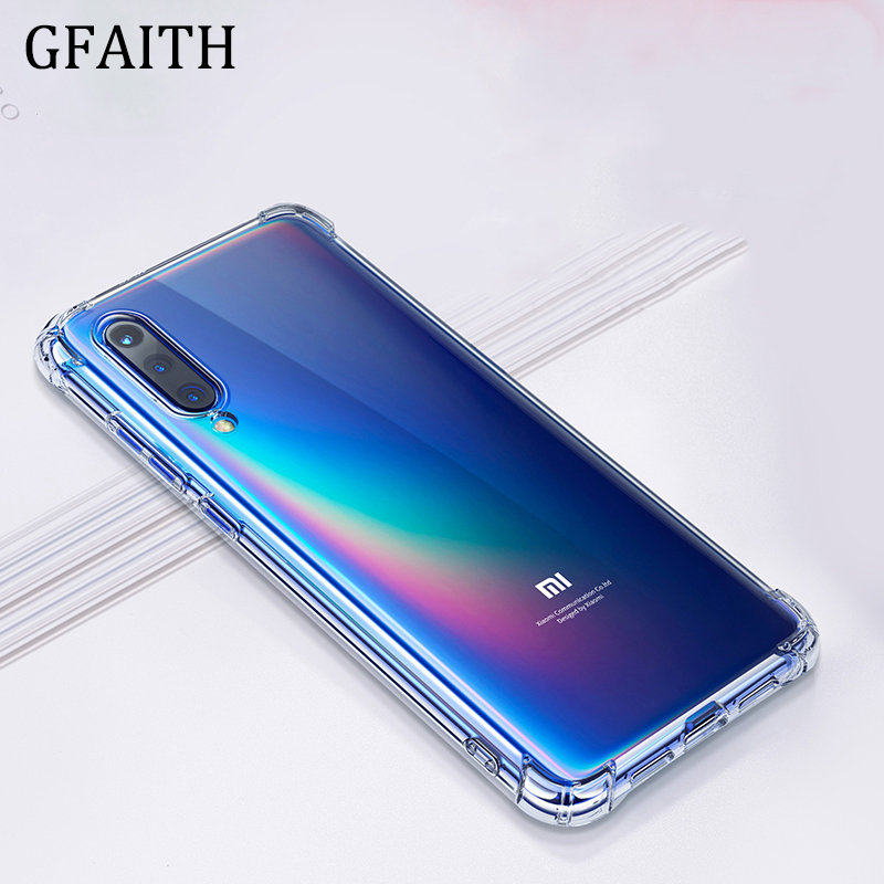 For xiaomi mi a3 Reinforced Shockproof Cushion Back Clear Hybrid Transparent Sof Tpu Back Cover For xiaomi mi a3 Phone Case. 