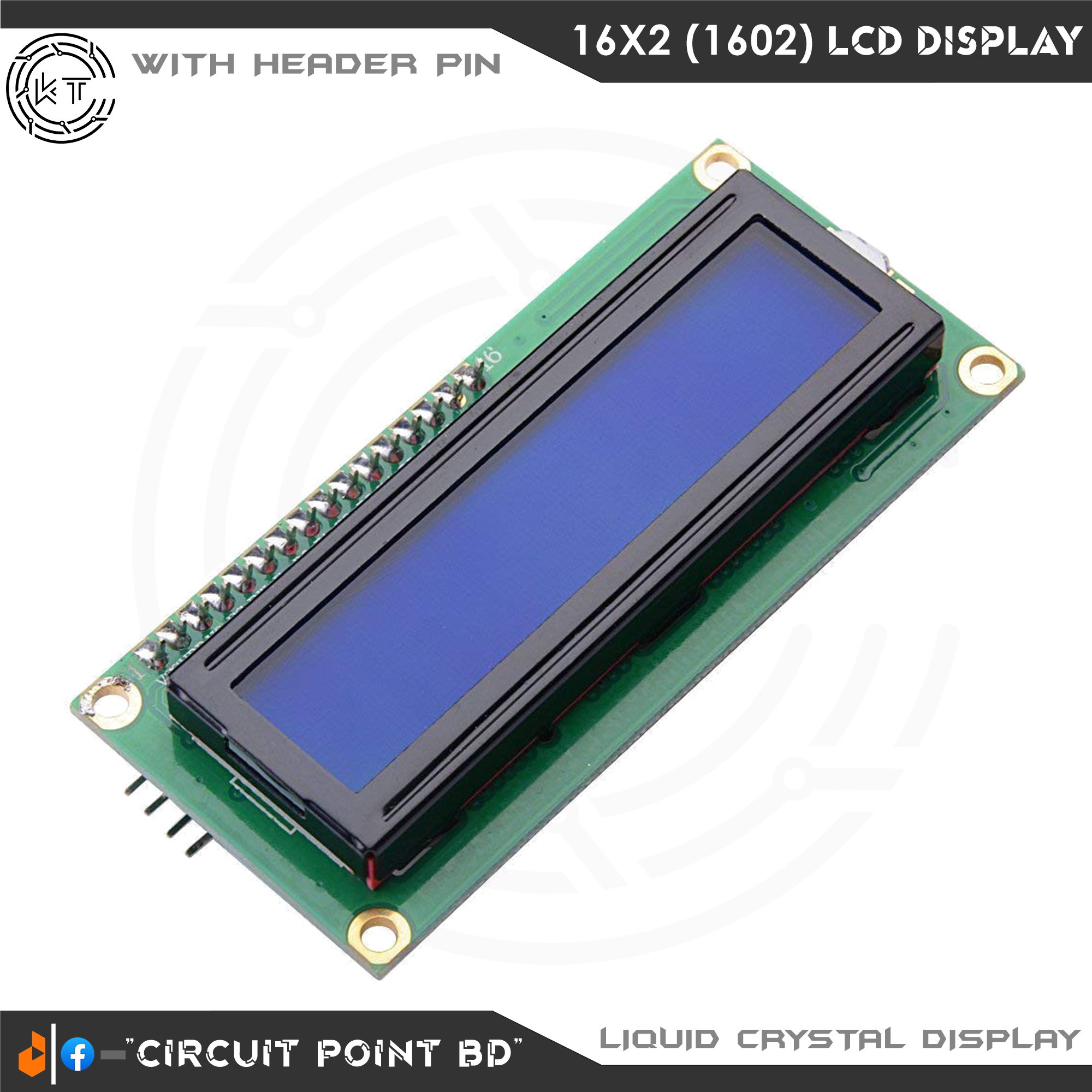 LCD1602 16X2 Character LCD Display Monitor 5v Blue Backlight Screen IIC I2C interface For Arduino/ESP/Raspberry Pi or DIY Electronics Project.. 
