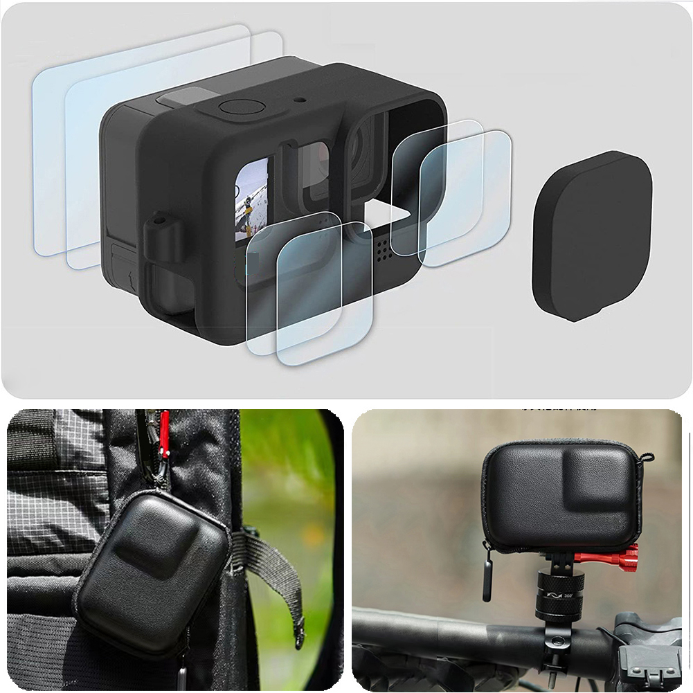 Storage Bag Case for DJI Osmo Action 5 Pro Lens Cover Tempered Film for GoPro 13 12 11 10 Osmo Action 4 5Pro Camera Accessories. 