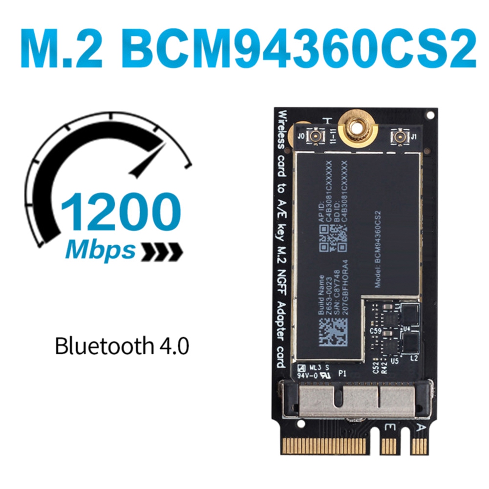 BCM94360CS2 Wireless Wifi Card Bluetooth 4.0 802.11Ac Hackintosh. 