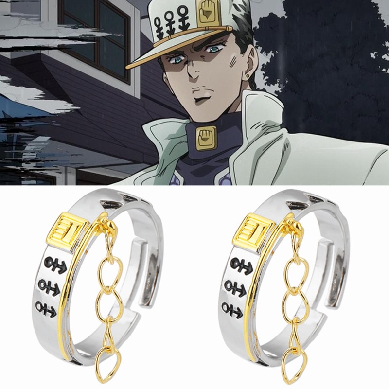 Anel Jotaro Kujo Jojo's Bizarre Unissex e Ajustável