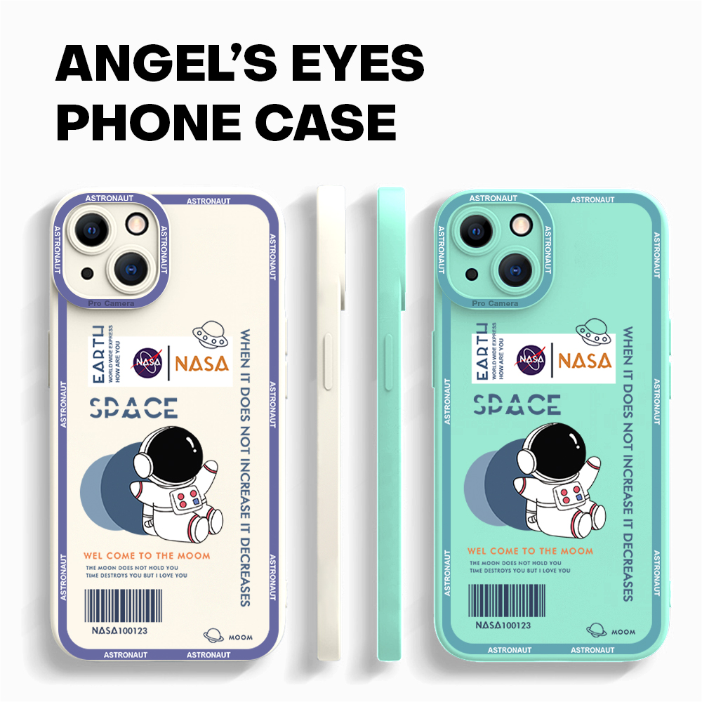 Hontinga for Infinix Hot 11S Back Cover Space Astronaut Case Camera Protection Soft Silicone TPU Phone Cases. 