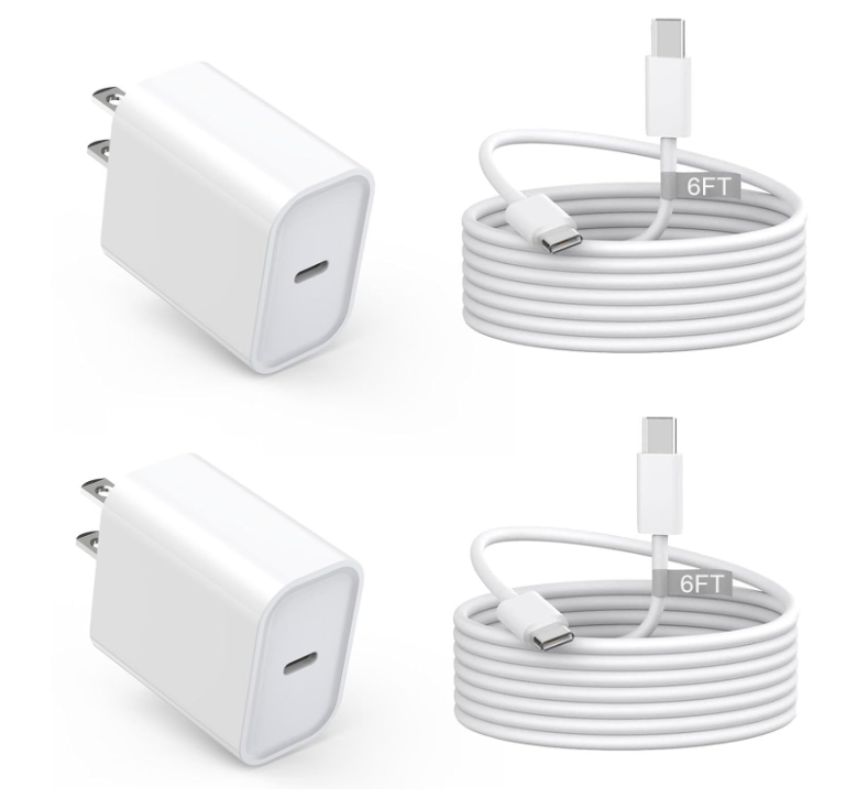 USB C Charger for iPhone 16/15 Charger Fast Charging,Type C Charger Apple Fast USB C Wall Charger Block Adapter 6FT Long USB C Charging Cable Cord for iPhone 16 ProMax/iPhone 15 Plus/iPad Pro/Air/Mini. 