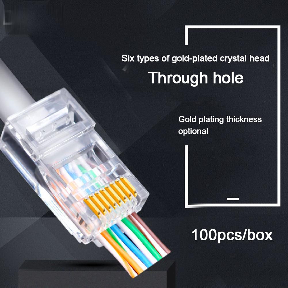 【FUPANG】10PCS Network Modular Plug Cat6 CAT6e Connector utp Modular Plug. 