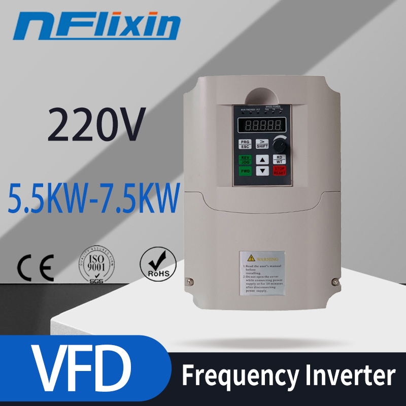 4kw/ 220v Single-Phase Inverter Input Vfd 3 Phase Output Frequency Converter Adjustable Speed 1500w 220v Inverter. 