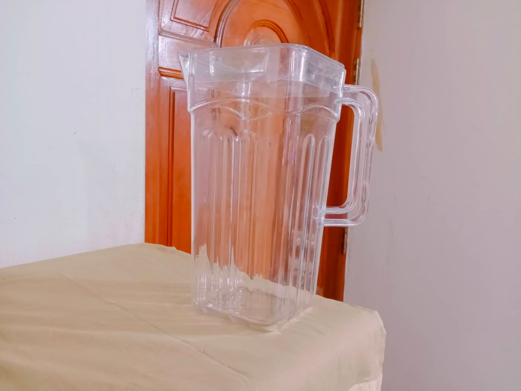 Square Royal Jug Transparent 2 litter. Square Plastic Lovely Water Jug 2 Litter With Lid Transparent. Plastic Crystal Clear Water Jug For your Home And Dining Table
